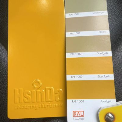 Revêtement en poudre RAL 1003 Jaune Signal avec résistance aux UV pour pulvérisation électrostatique sur surfaces métalliques