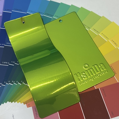Revêtement en poudre vert lime chrome réfléchissant Illusion Vert néon