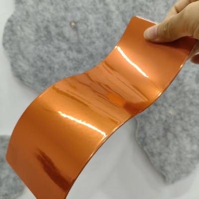 Revêtement en poudre métallique polyester chromé couleur bonbon orange double couche
